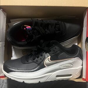 Nike Kids Black and White Air Max Sneakers